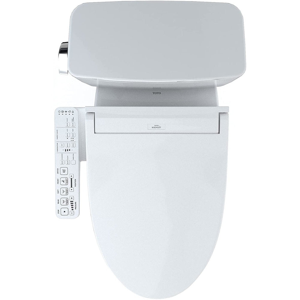 TOTO Drake Two-Piece Elongated 1.6 GPF Washlet+ Toilet with C2 Bidet Seat, Cotton White