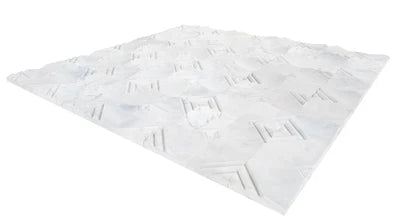Palia White Dolomite Dimensional Mosaic Tile Stella Design on 12" x 12" Mesh