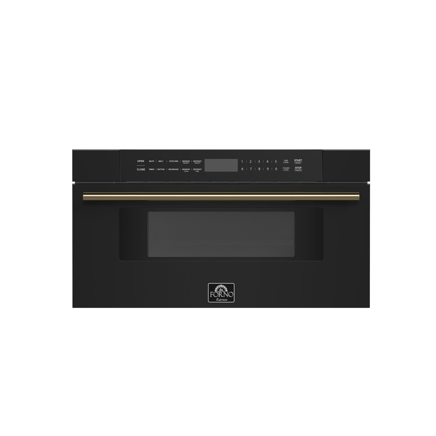 Forno Capoliveri Espresso 30-Inch Microwave Drawer, Black, 1.2 cu.ft, 900 Watts, Built-In, Touch Control LCD Display, Auto-Touch Open/Close, 11 Power Levels, Sensor Cooking