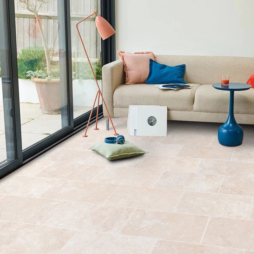 Miletos Ivory Travertine Honed and Filled Wall and Floor Tile