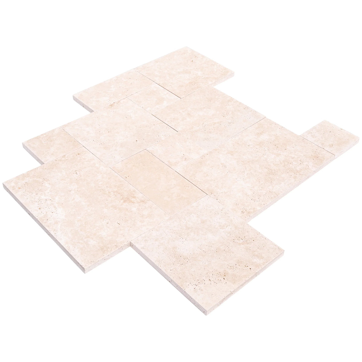 Travertine Miletos Ivory Tumbled Pavers