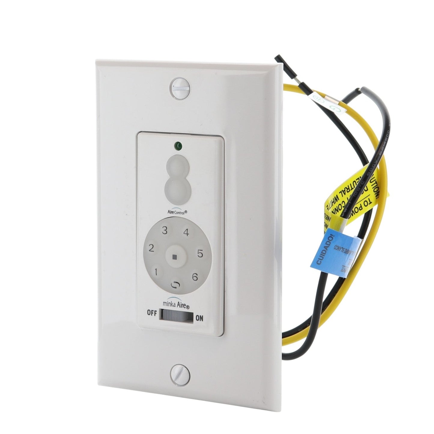 Minka-Aire WC1000 AireControl 6-Speed Wall Mount Ceiling Fan Remote Control | Up/Down Light | Dimming | For/Rev - WC1000