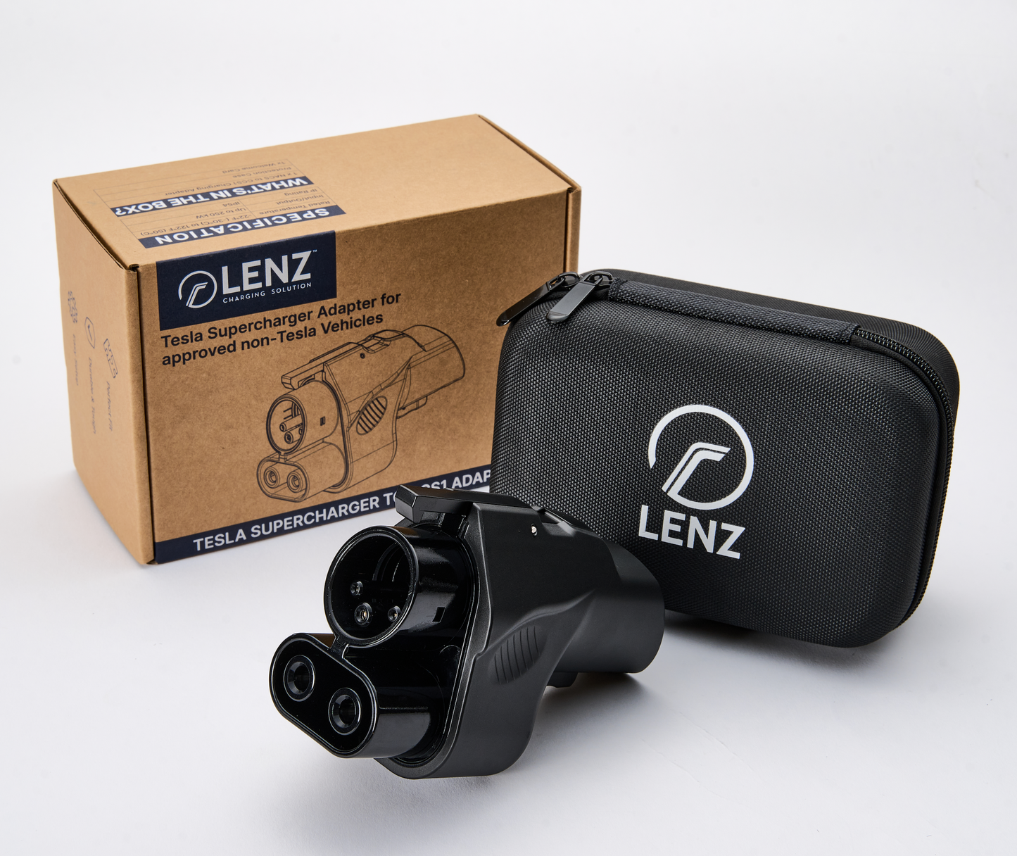 LENZ NACS to CCS Adapter, Charge non-Tesla EV at NACS Supercharger stations, UL 2252 Compliant (SGS Listed)