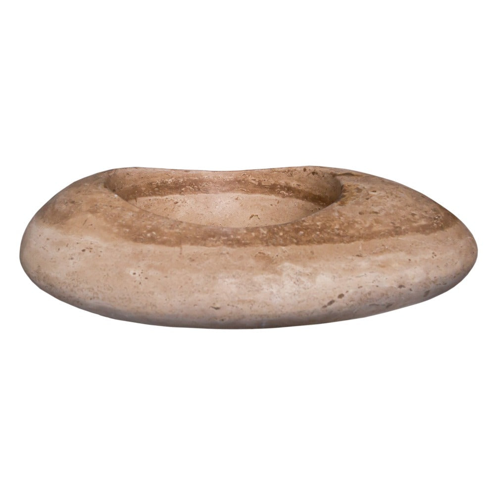 Noce Travertine Kayak Vessel Sink Honed and Filled 16x23x6