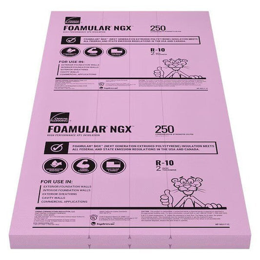 Owens Corning FOAMULAR NGX 250 4ft x 8ft Insulation Board