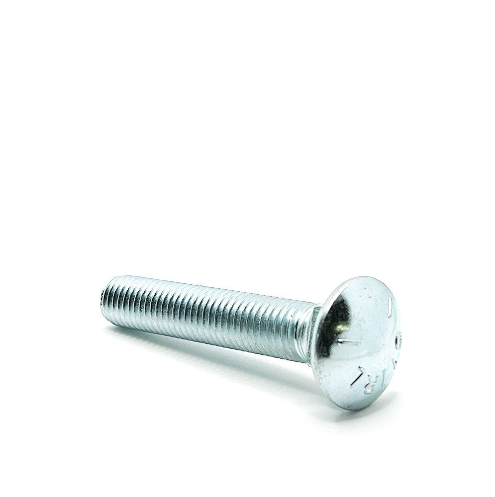 5/8-11 X 3in UNC Grade 5 Full Thread Carriage / Shaker Screen Plow Bolt Clear Zinc