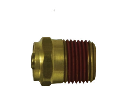 1/4in Tube to 3/8in Male Pipe Brass Push Connector