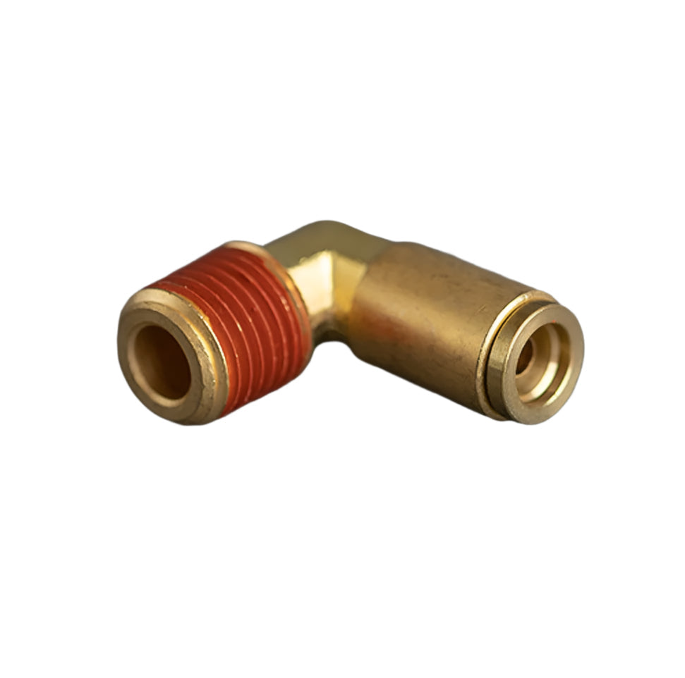1/4in Tube to 1/8in Male Pipe Swivel Push Connect 90° Brass Elbow