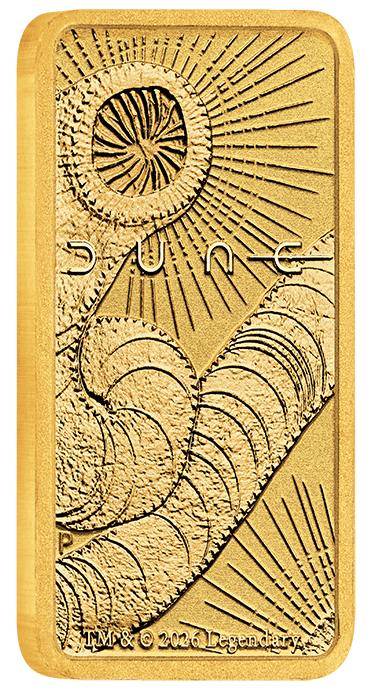 2026 Perth Mint Dune 1g Gold Bar in Card