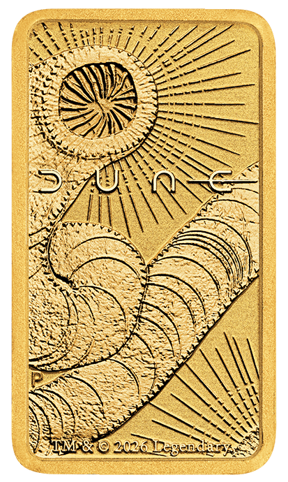 2026 Perth Mint Dune 1g Gold Bar in Card
