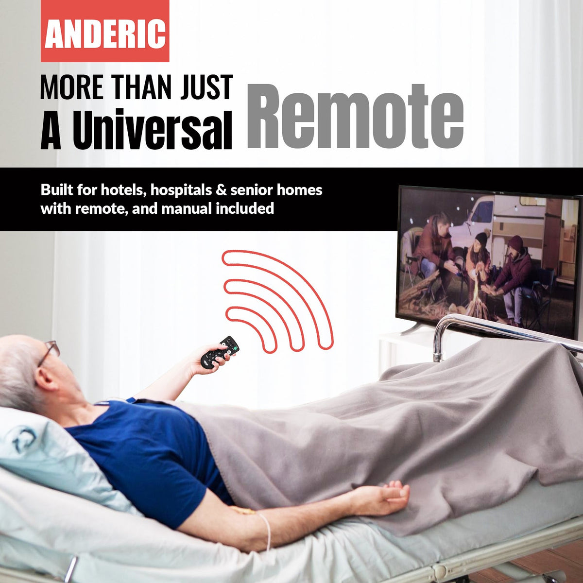 Anderic Substitute for Philips/Zenith ZN110 1-Device TV Universal Remote Control [RR1001]