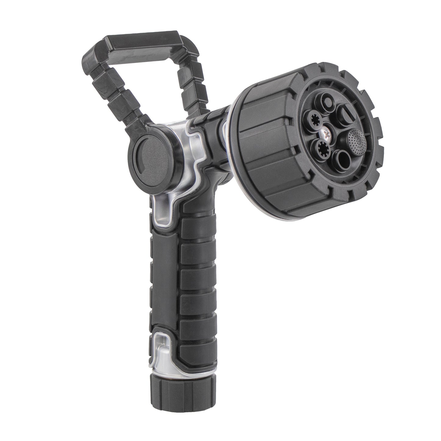 6-Pattern Oversize Multi Pattern Nozzle with Firehose Handle and Integrated Swivel 26658