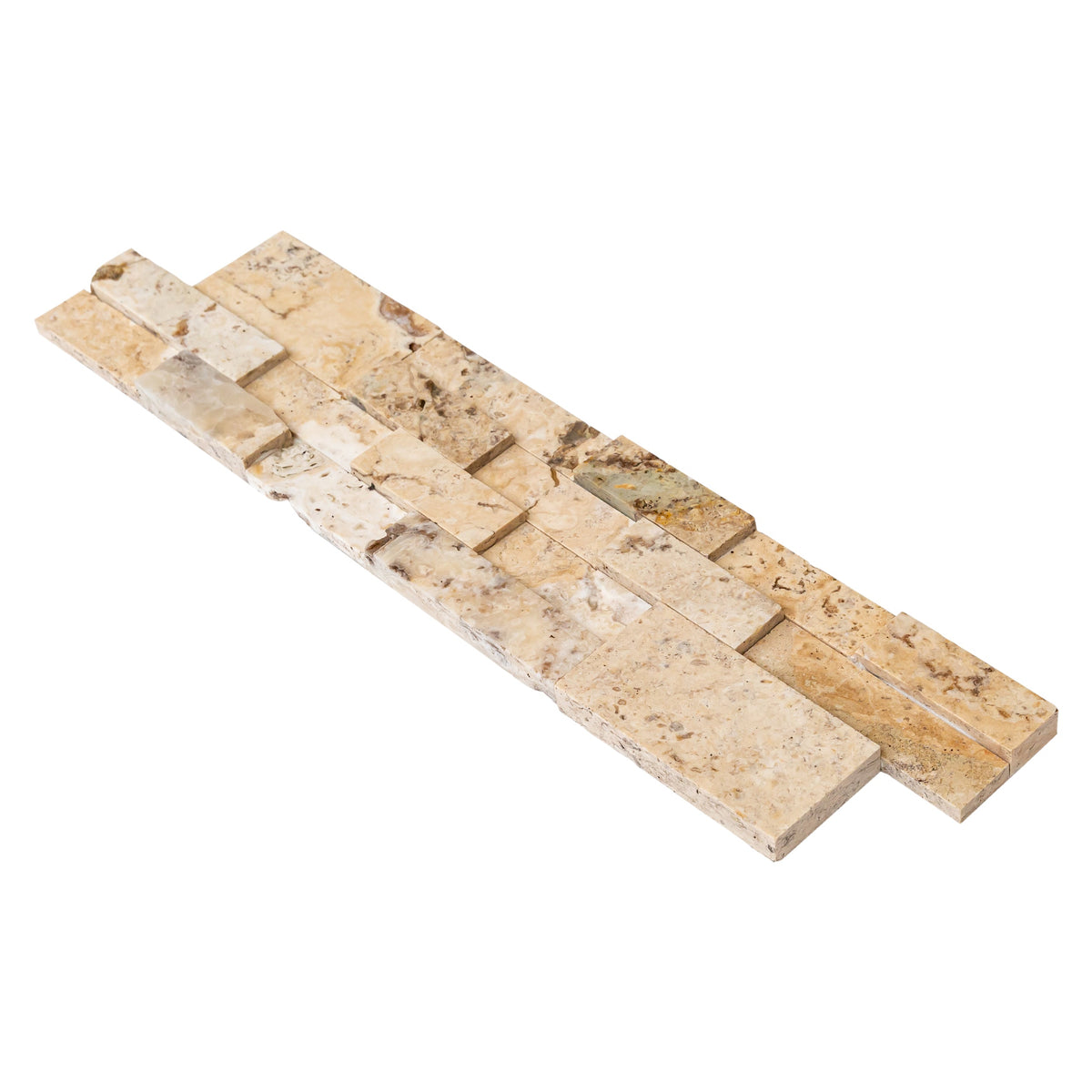 Philadelphia Ledger 3D Panel 6"x24" Honed Natural Travertine Wall Tile