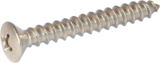 14 x 1 Phillips Oval Sheet Metal Screw 18-8 (A2) Stainless Steel