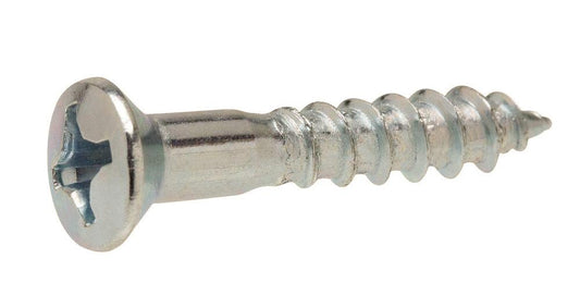 6 x 2 1/2 Phillips Oval Head Wood Screw Zinc Plated