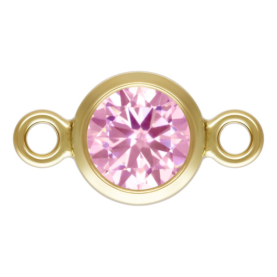 Birthstone Connectors, Gold Filled 14k, 4mm, For Permanent Jewelry
