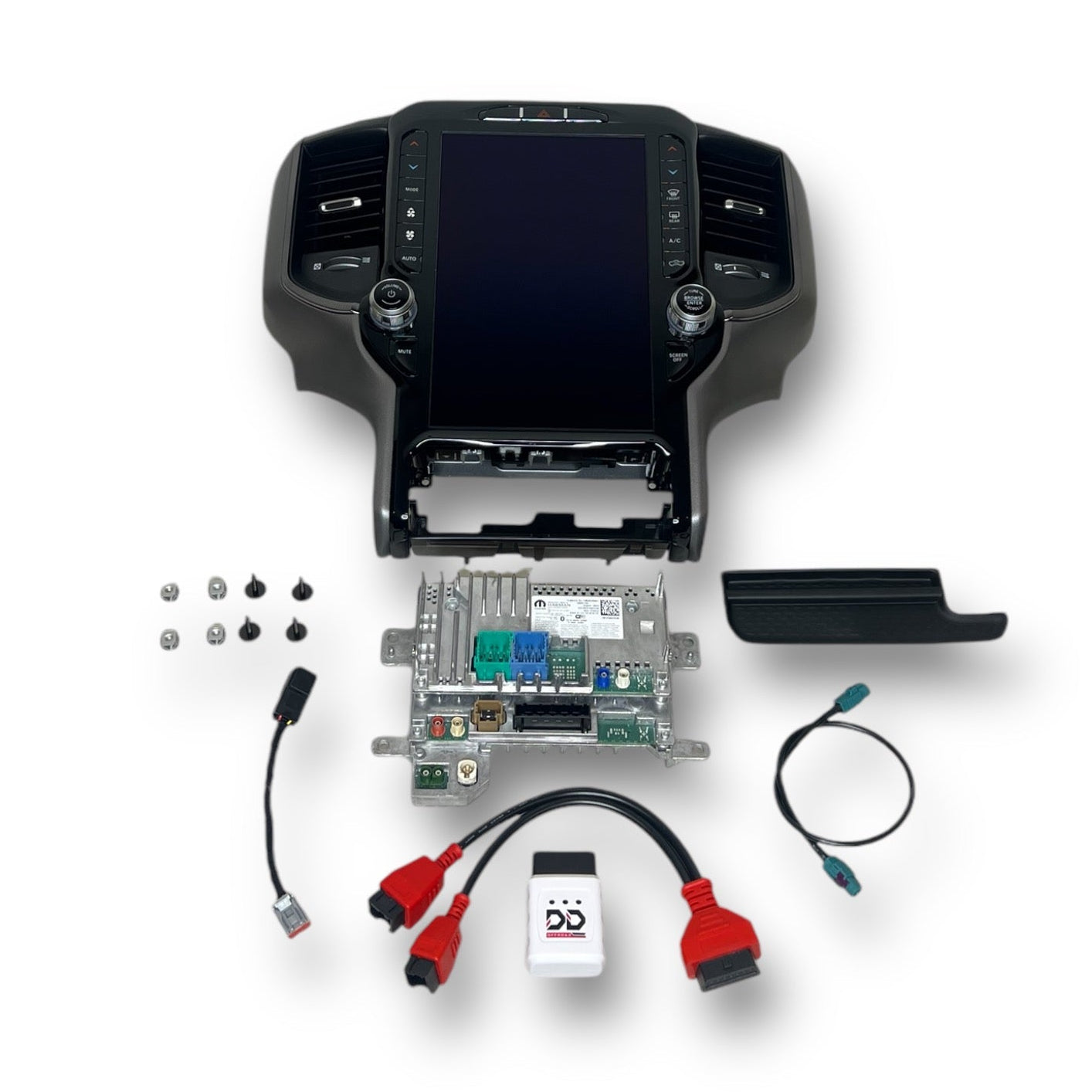 2019–2024 Ram 2500/3500 Uconnect 5 12-Inch Screen Upgrade Kit UBQ – Wireless Apple CarPlay & Android Auto