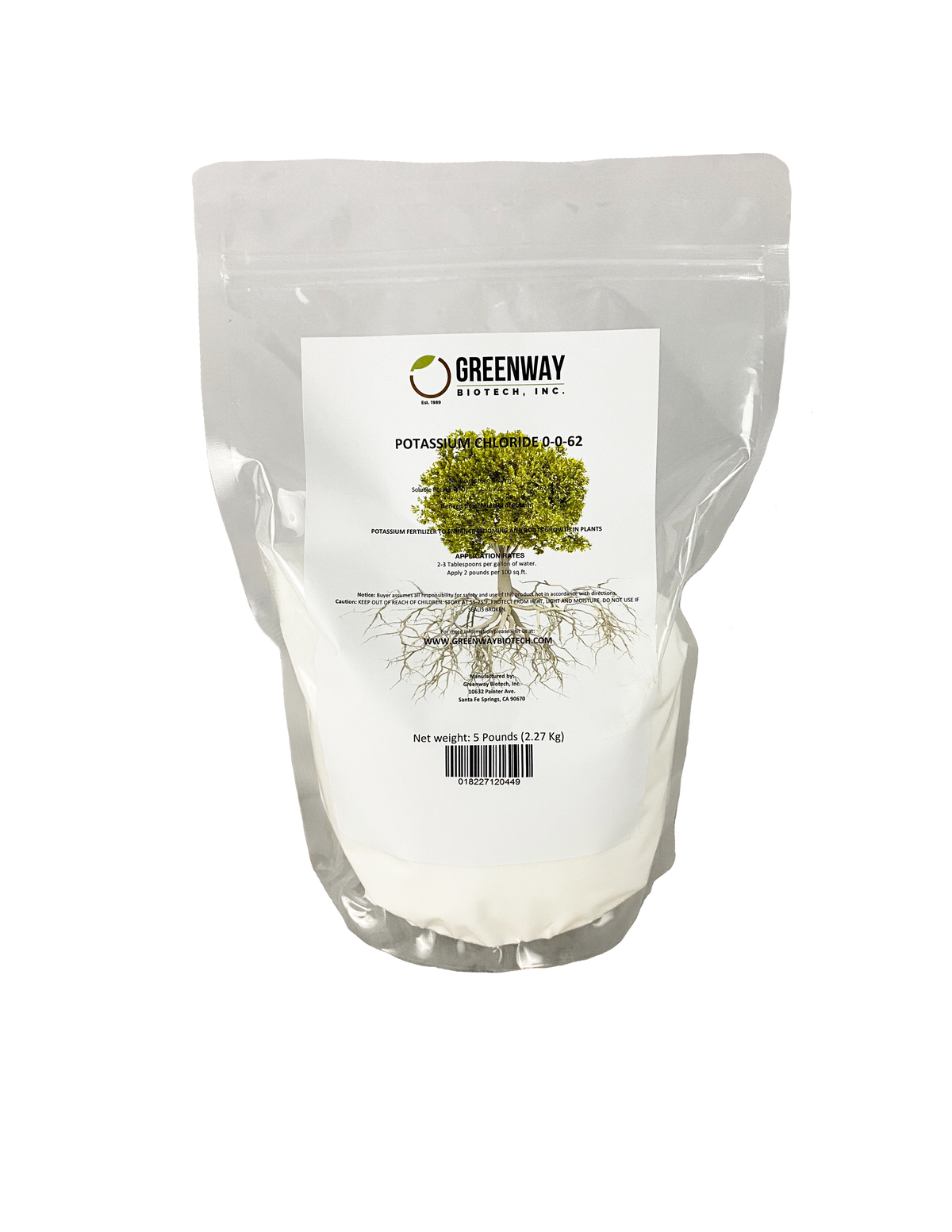 Potassium Chloride (Muriate of Potash) 0-0-62