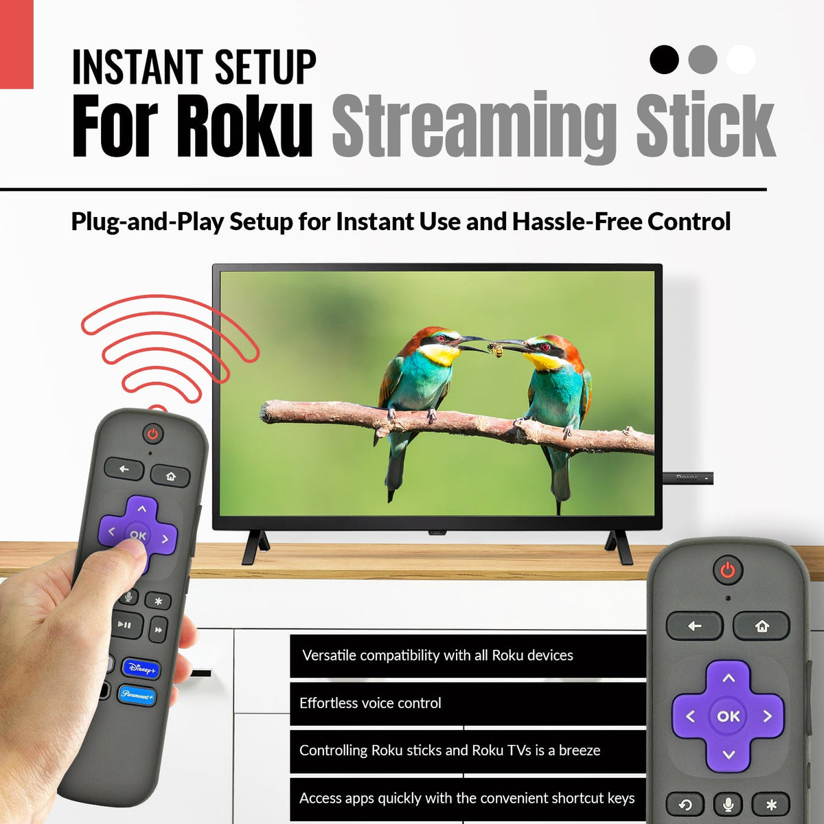 Hisense RC-FA5 2023 ROKU TV Remote Control | Voice | RF - 3226001295