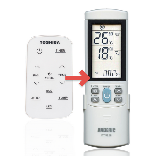 Anderic Substitute for Midea RG15C1/E Window Mounted Air Conditioner Remote Control - 17317000A53591 [KTN828]