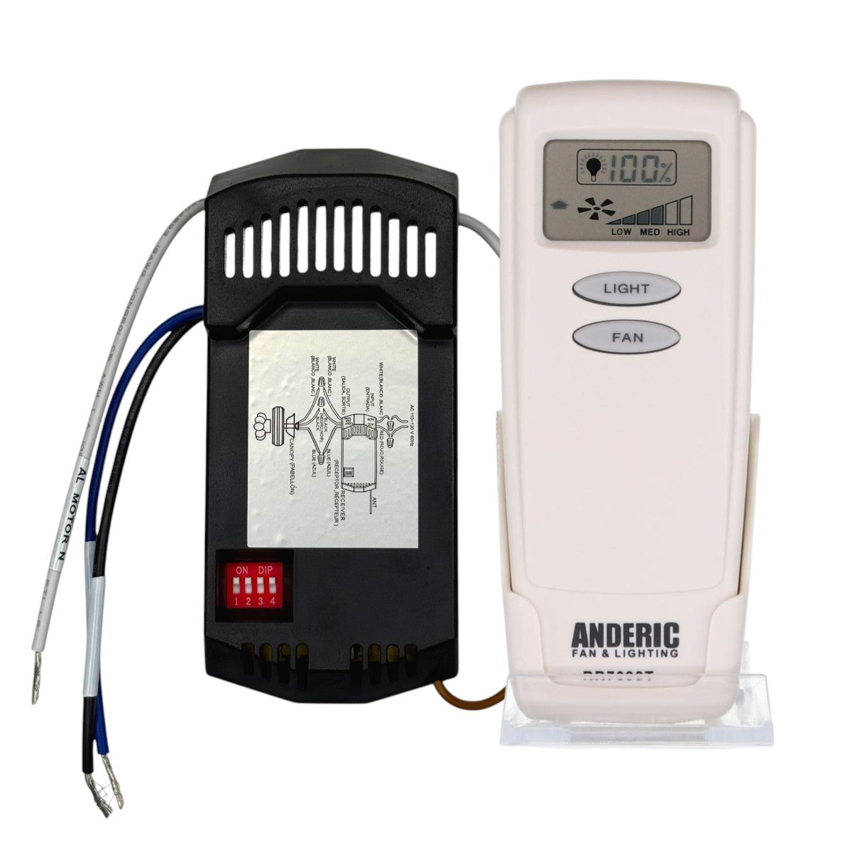 Substitute for Harbor Breeze RC104L Ceiling Fan Remote Control [RR7099TKIT]