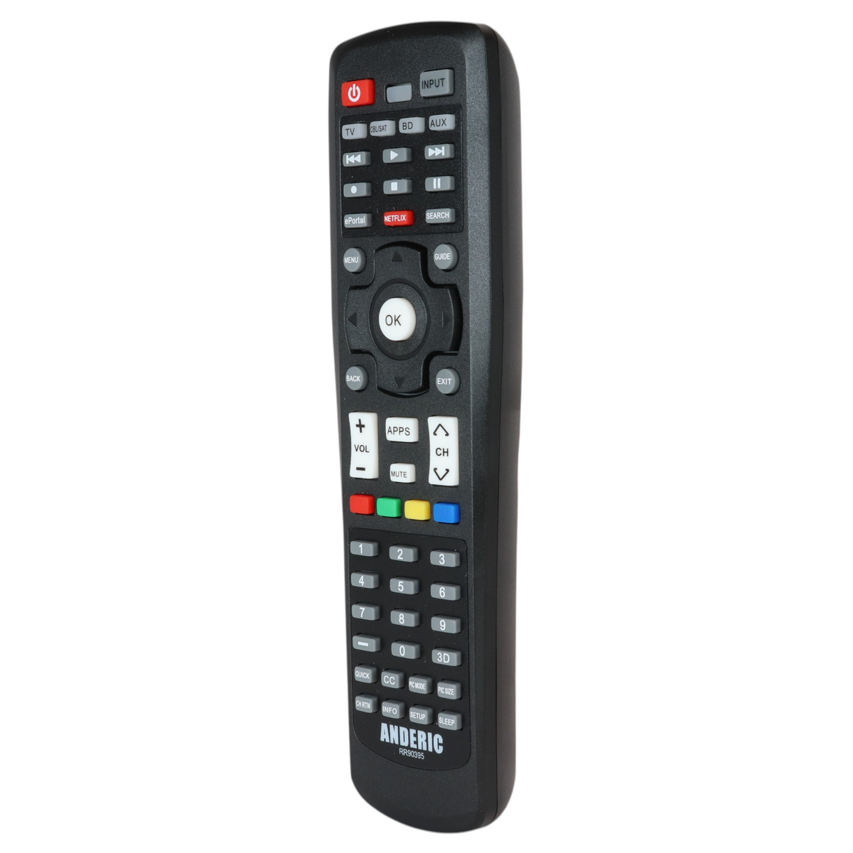 Anderic RR90395 Replacement TV Remote Control for Toshiba CT-90395 and Others