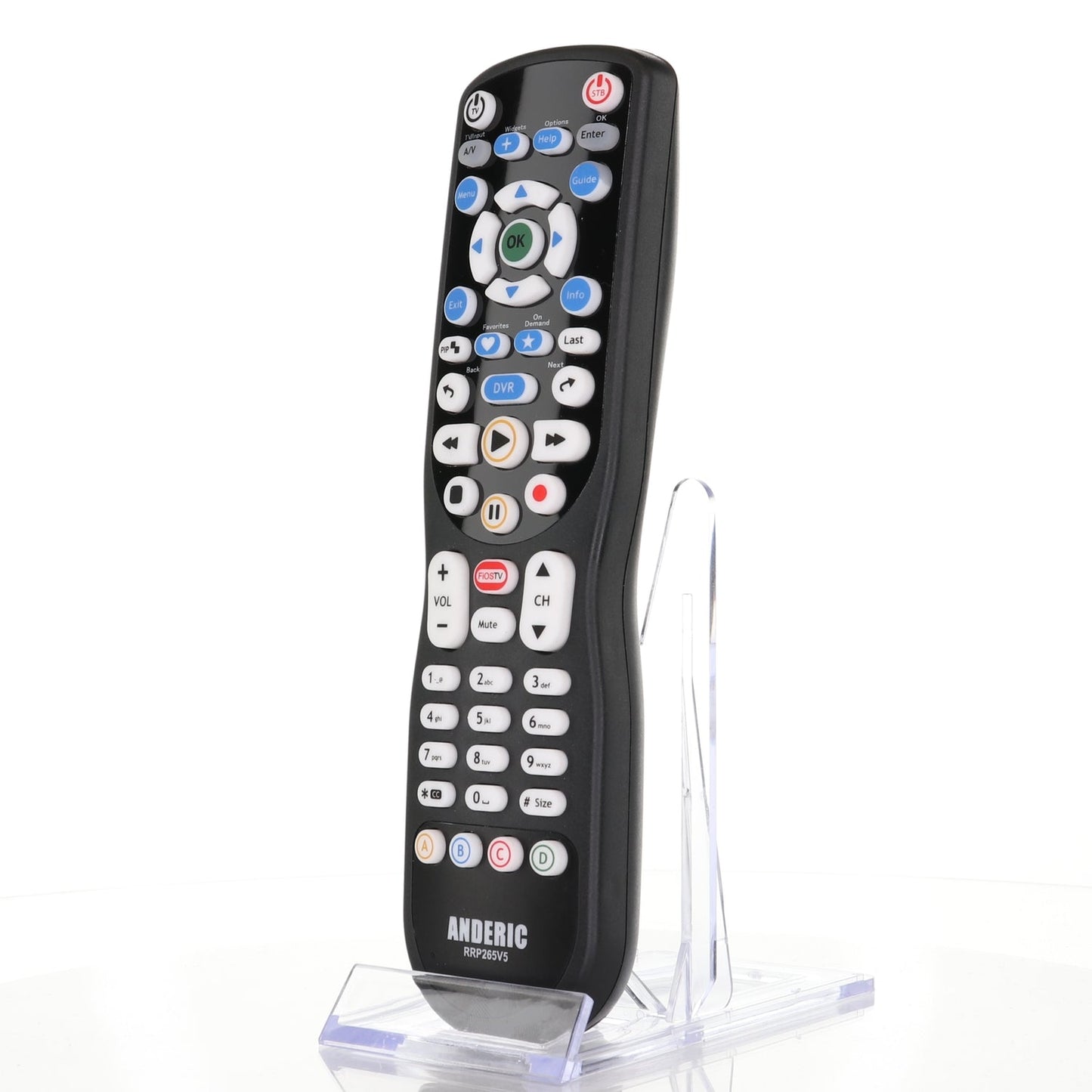 Anderic RRP265V5 Replacement 2-Device Universal Remote Control for Verizon FiOS Cable - P265v5
