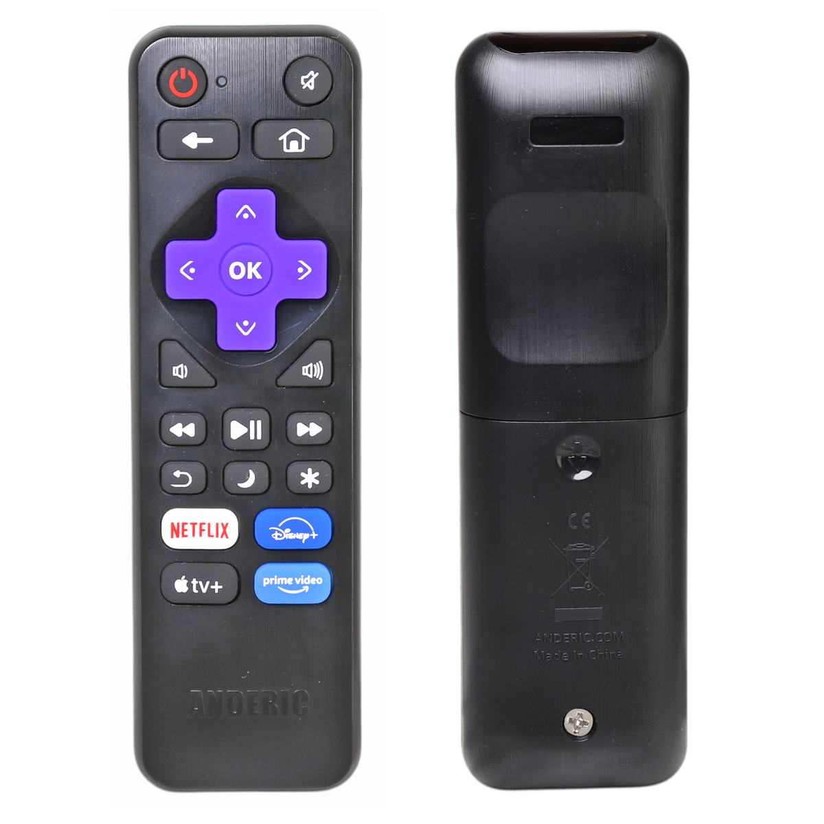 [3-PACK] Anderic RRLF26 (No Programming Needed) Replacement Remote Control for most Roku TVs such as ONN, Hisense, Philips, TCL, Hiro