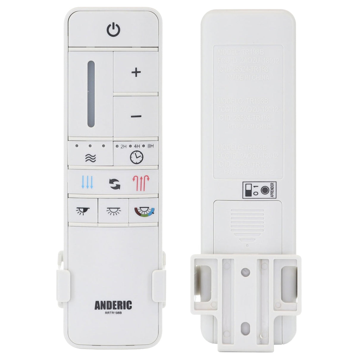 Anderic MR205A-D / TR198B Replacement Ceiling Fan Remote Control Kit for Marlon Home Decorators Collection and others - MR205A-D / RRTR198B