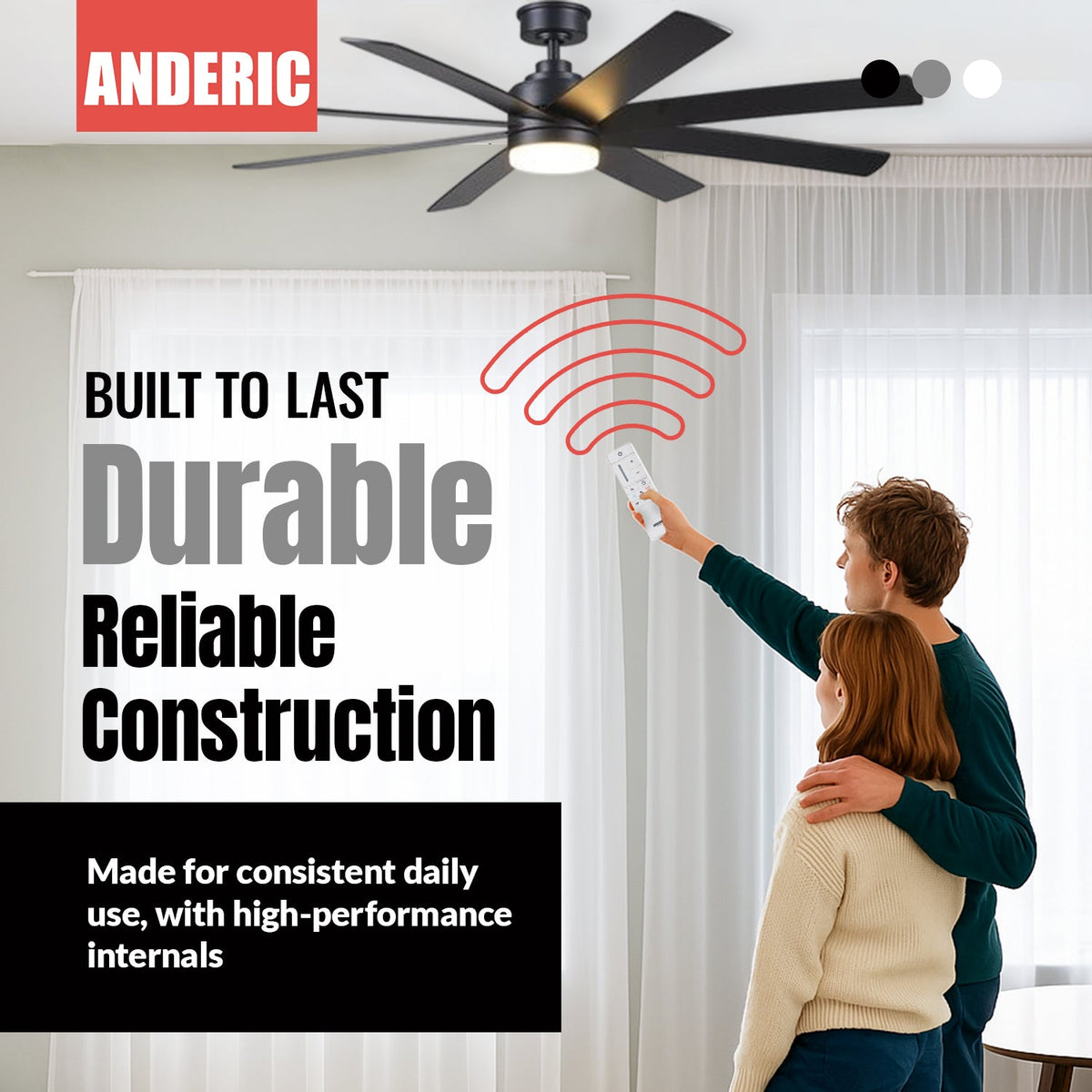 Anderic MR205A-TR / TR198B Replacement Ceiling Fan Kit for Home Decorators Collection Celene YG908A and others