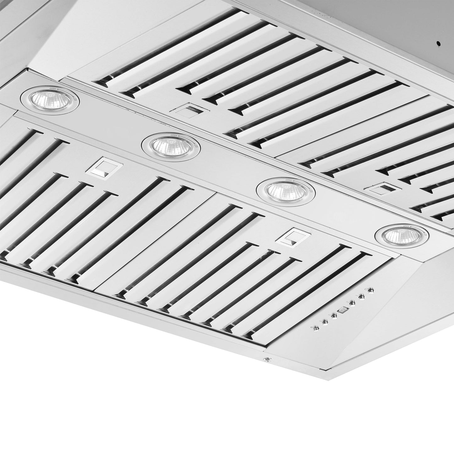 Forno Altilia 36-Inch Insert Range Hood, Stainless Steel, LED Lighting, Baffle Filters
