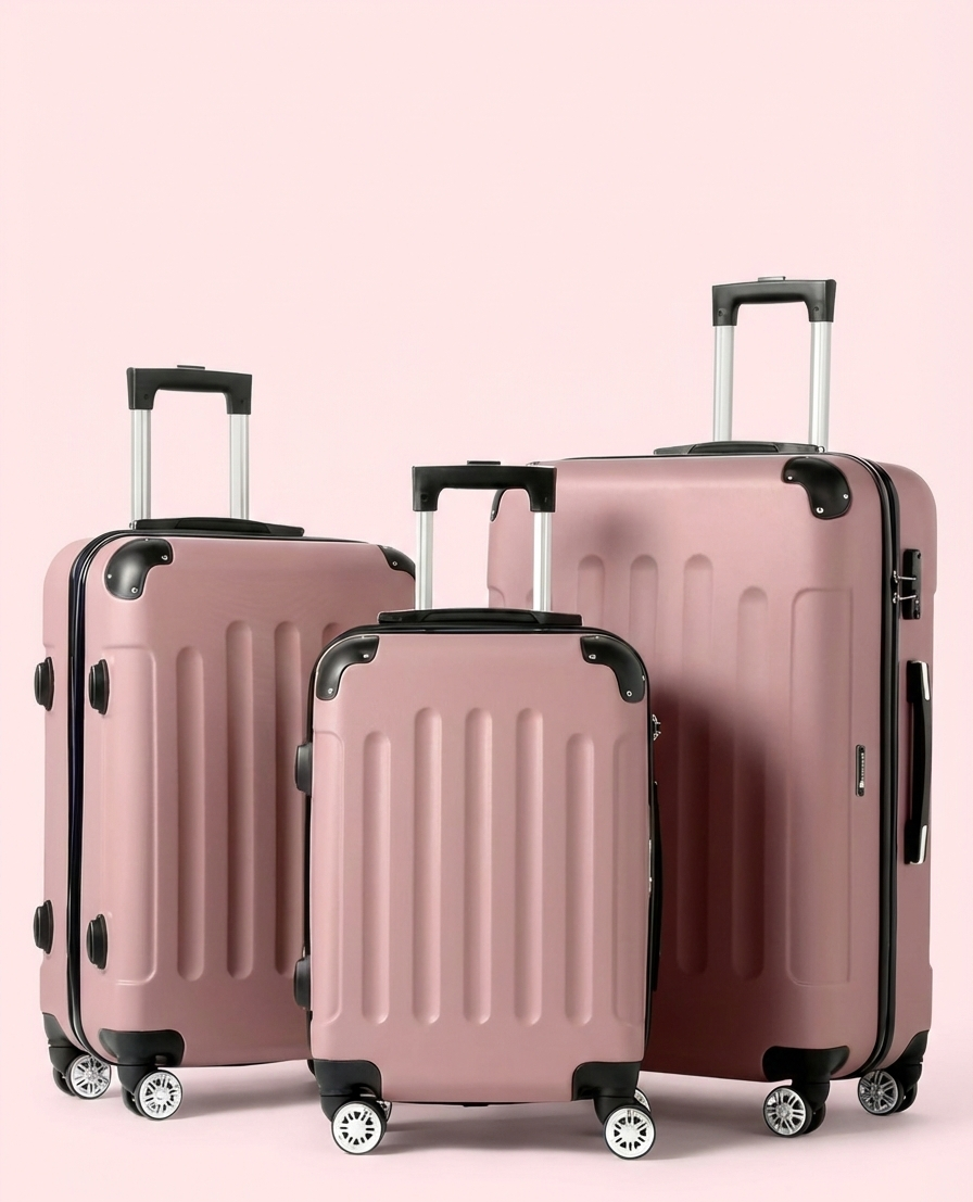 Multi Color - 3PCs Luggage Set 20/24/28 Inch Hard Shell Spinner with TSA Lock