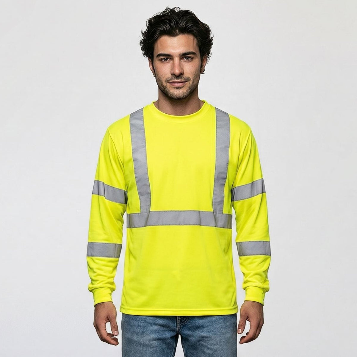 High Visibility Safety Long Sleeve T-Shirt – Durable and Comfortable Workwear
