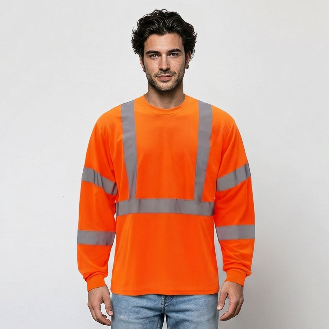 High Visibility Safety Long Sleeve T-Shirt – Durable and Comfortable Workwear