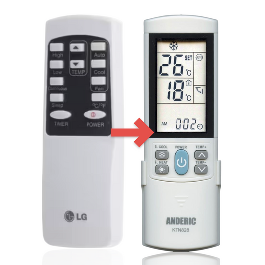 Anderic Substitute for LG COV30332901 Portable Air Conditioner Remote Control [KTN828]
