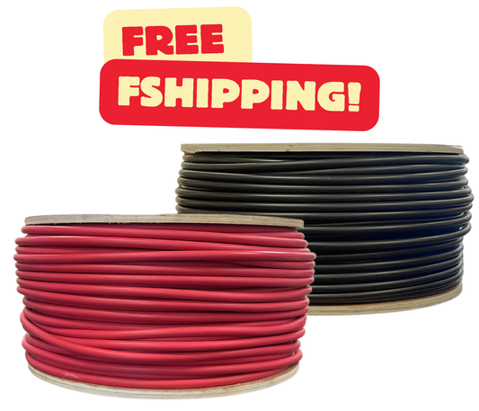 500 Foot Spool 8 Gauge 8 AWG Solar Panel Extension Cable Wire Black or Red Pure Copper