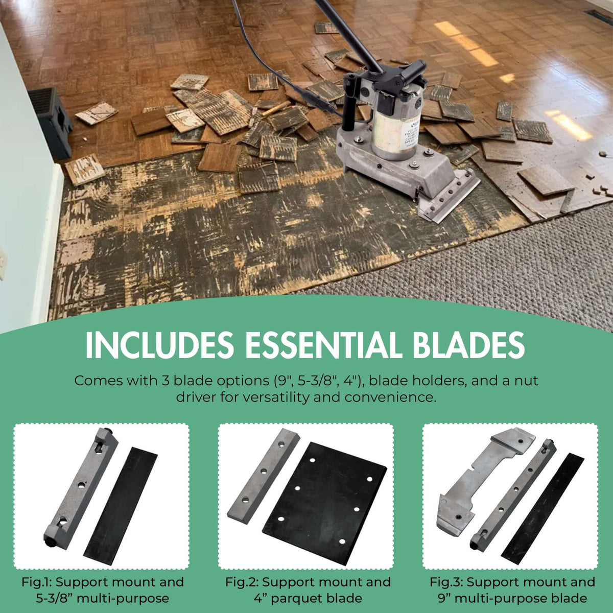 SM06 Electric Floor Scraper Machine, 3800 RPM, Vinyl Carpet Rubber Floor Remover