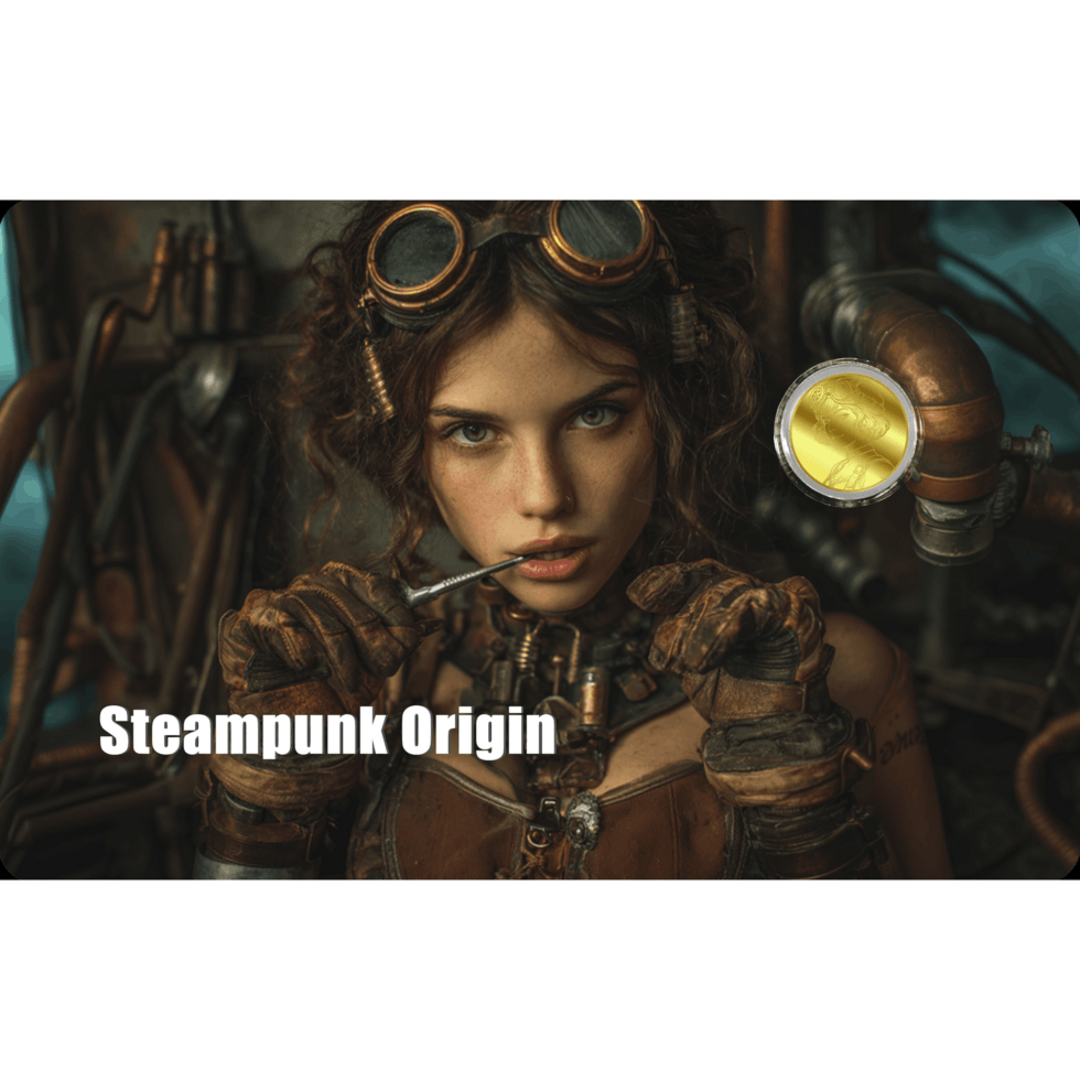 2026 Liberia Steampunk Origin 1/1000 oz Gold Coin in Card (03/02)