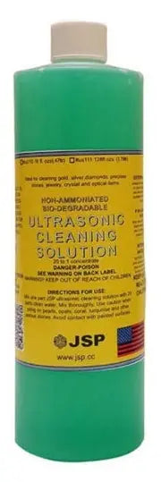 JSP Ultrasonic Cleaning Solution – 16 oz (Non-Ammoniated) | Jewelry & Precious Metal Cleaner