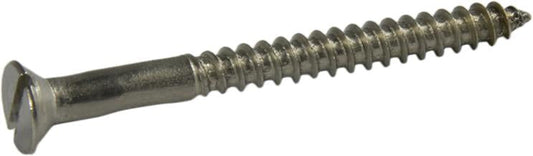 8 x 2 Slotted Flat Head Wood Screw 304 Stainless Steel
