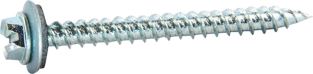 8 x 3/4 Slotted Hex Washer Self Piercing Screw Zinc Plated w/ Neo