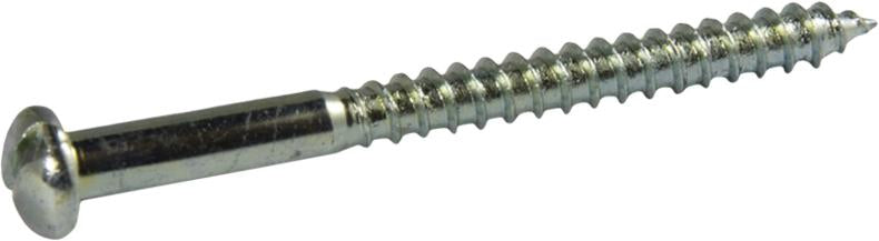 10 x 1 1/2 Slotted Round Head Wood Screw Zinc Plated