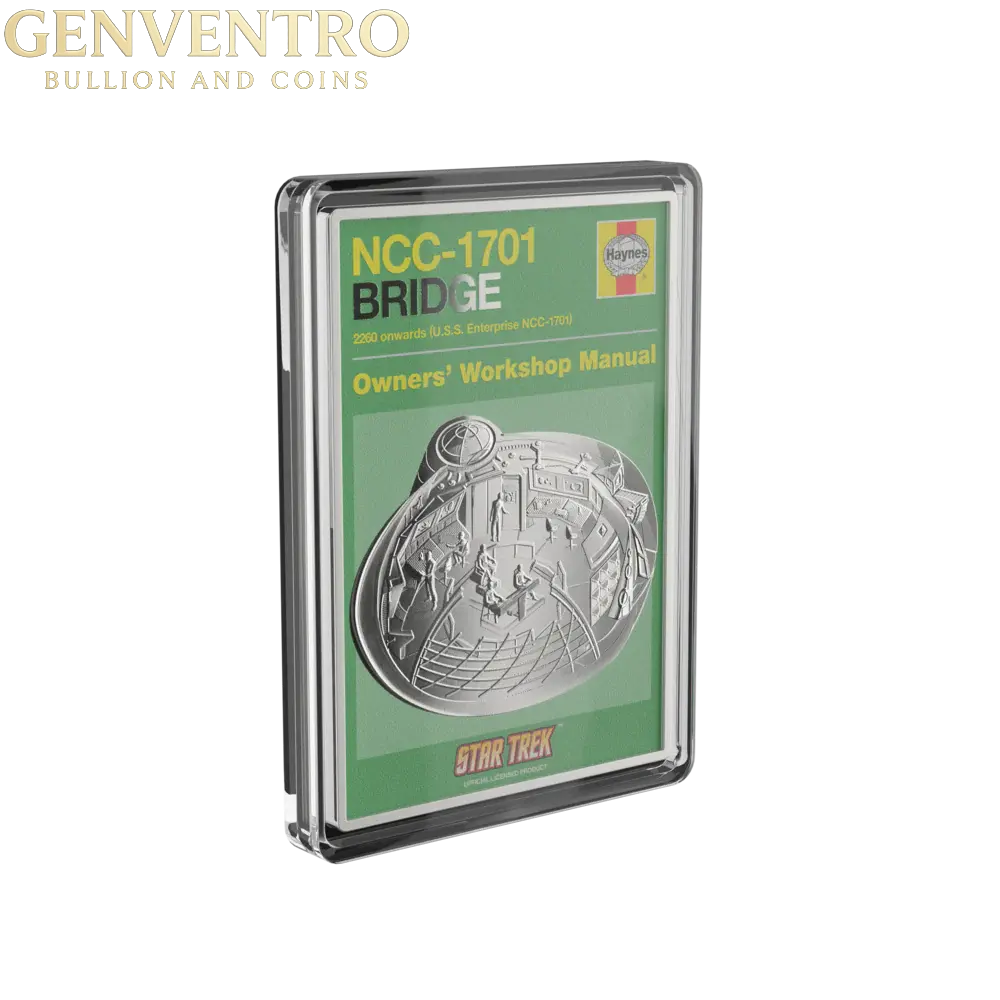 Star Trek - U.S.S. Enterprise NCC-1701 Bridge Owner Manual 1 oz Silver - Agoro New
