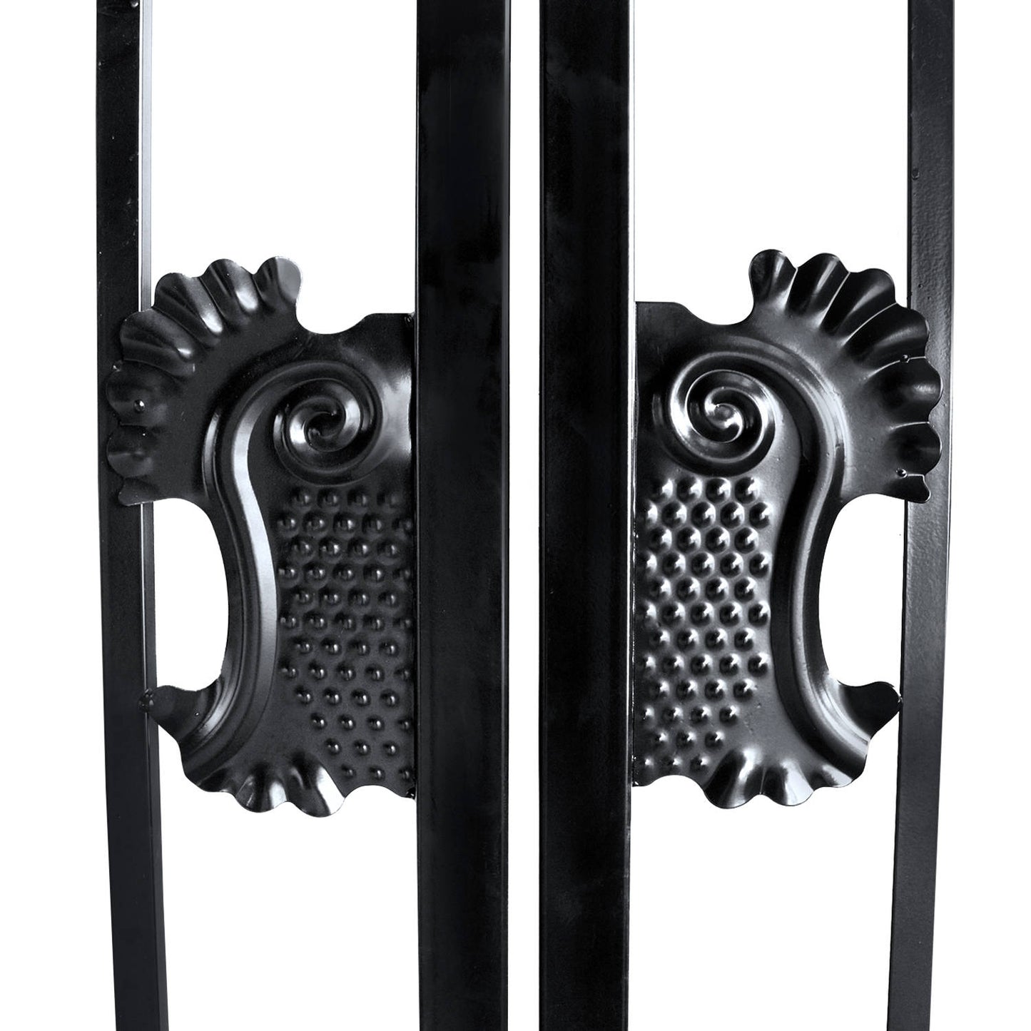 16x7 ft Steel Dual Swing Driveway Gate with Horse Pattern