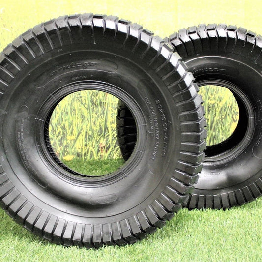 20x10.00-8 2 Ply Turf Tires for Lawn & Garden Mower (Set of Two)