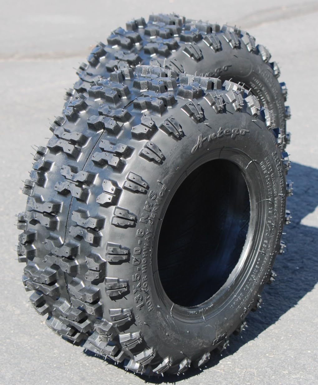 (Set of 2) Antego 13X5.00-6 ATW-053 2 Ply Snow Blower Tires Non-directional