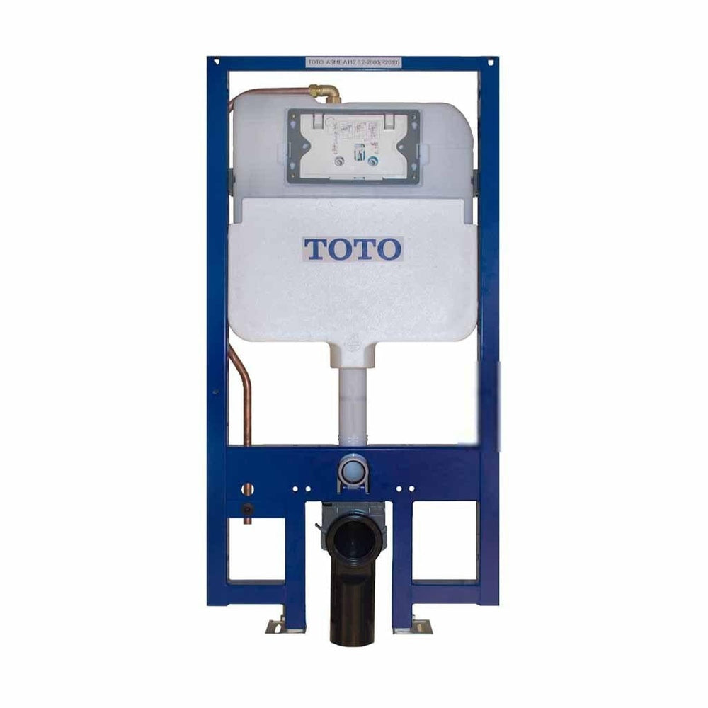 TOTO AP Wall-Hung 1.28 GPF & 0.9 GPF Dual-Flush Elongated Toilet With Duofit In-Wall Tank Unit and Push Plate