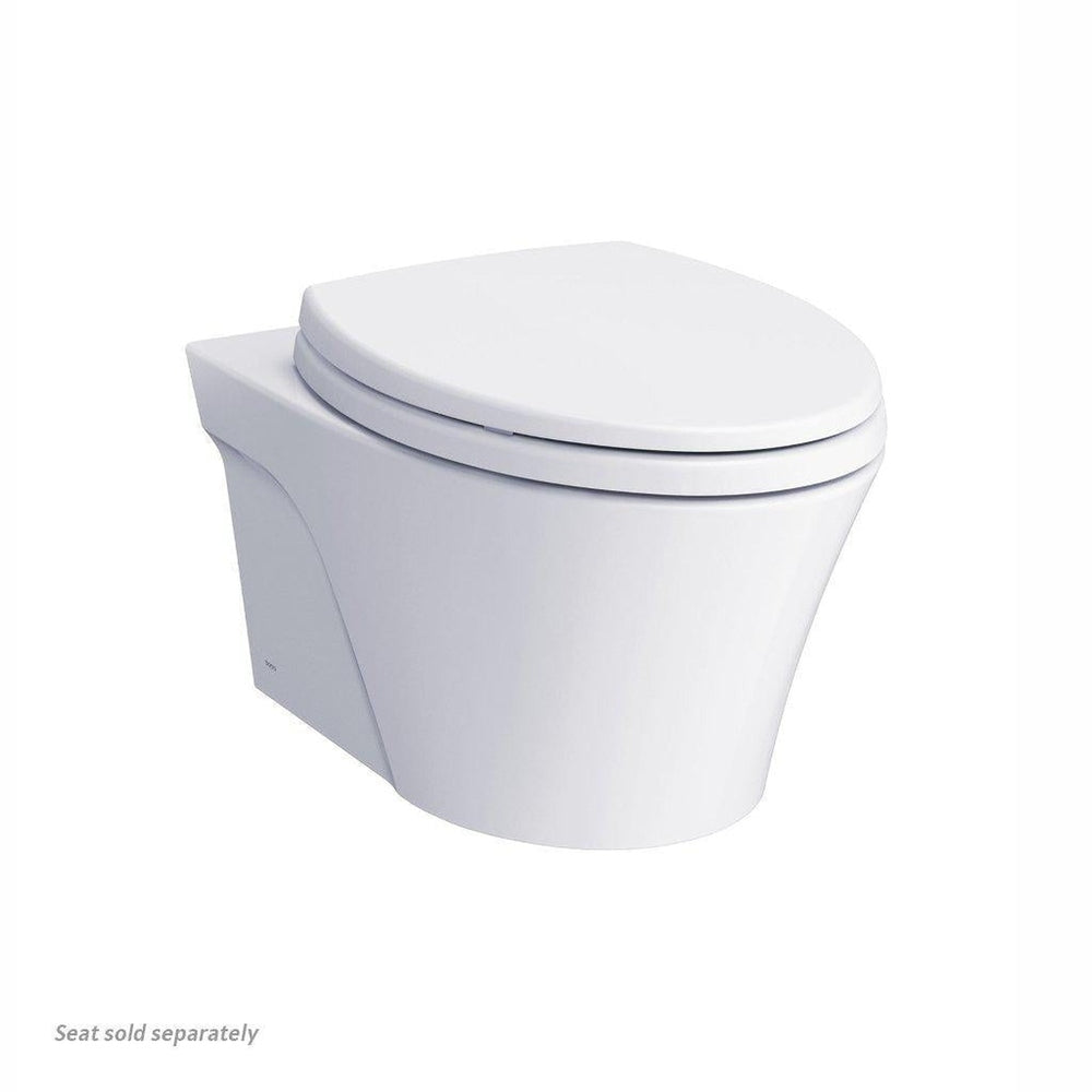 TOTO AP Wall-Hung 1.28 GPF & 0.9 GPF Dual-Flush Elongated Toilet With Duofit In-Wall Tank Unit and Push Plate