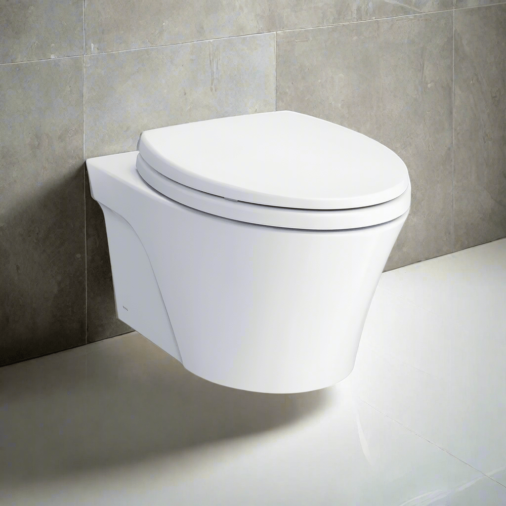 TOTO AP Wall-Hung 1.28 GPF & 0.9 GPF Dual-Flush Elongated Toilet With Duofit In-Wall Tank Unit and Push Plate