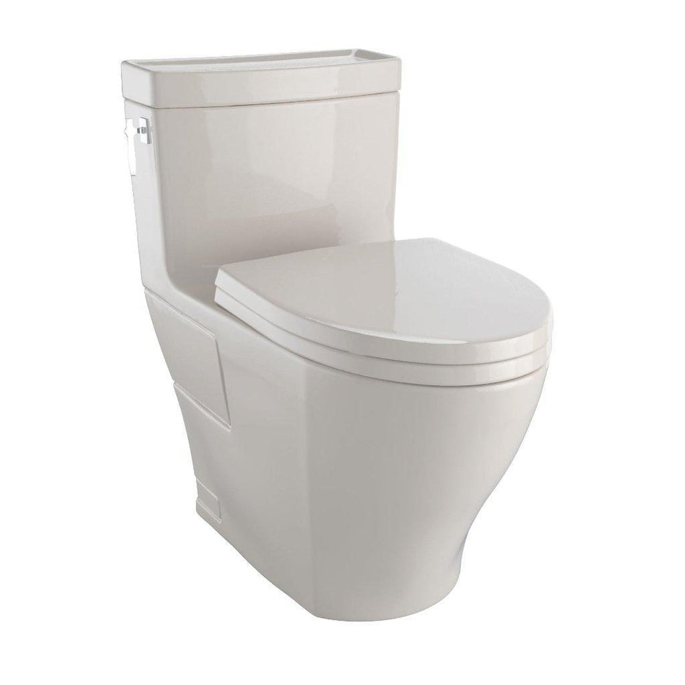 TOTO Aimes 1.28 GPF Elongated One-Piece Toilet With Washlet+ Connection MS626124CEF